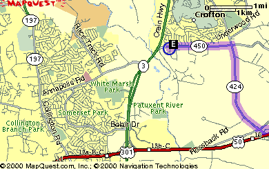 Map of Crofton north of route 50